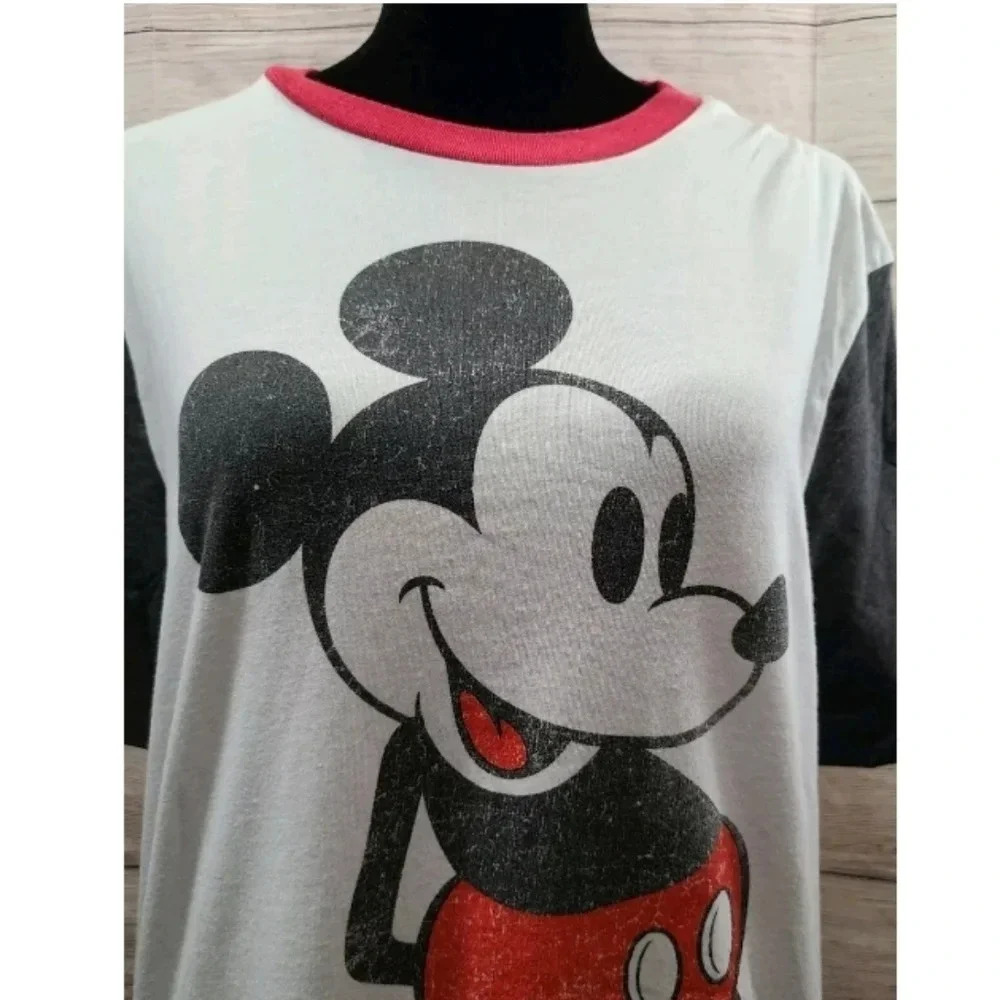 Disney Women's Mickey Mouse Graphic Tee T-shirt - Picture 2 of 5